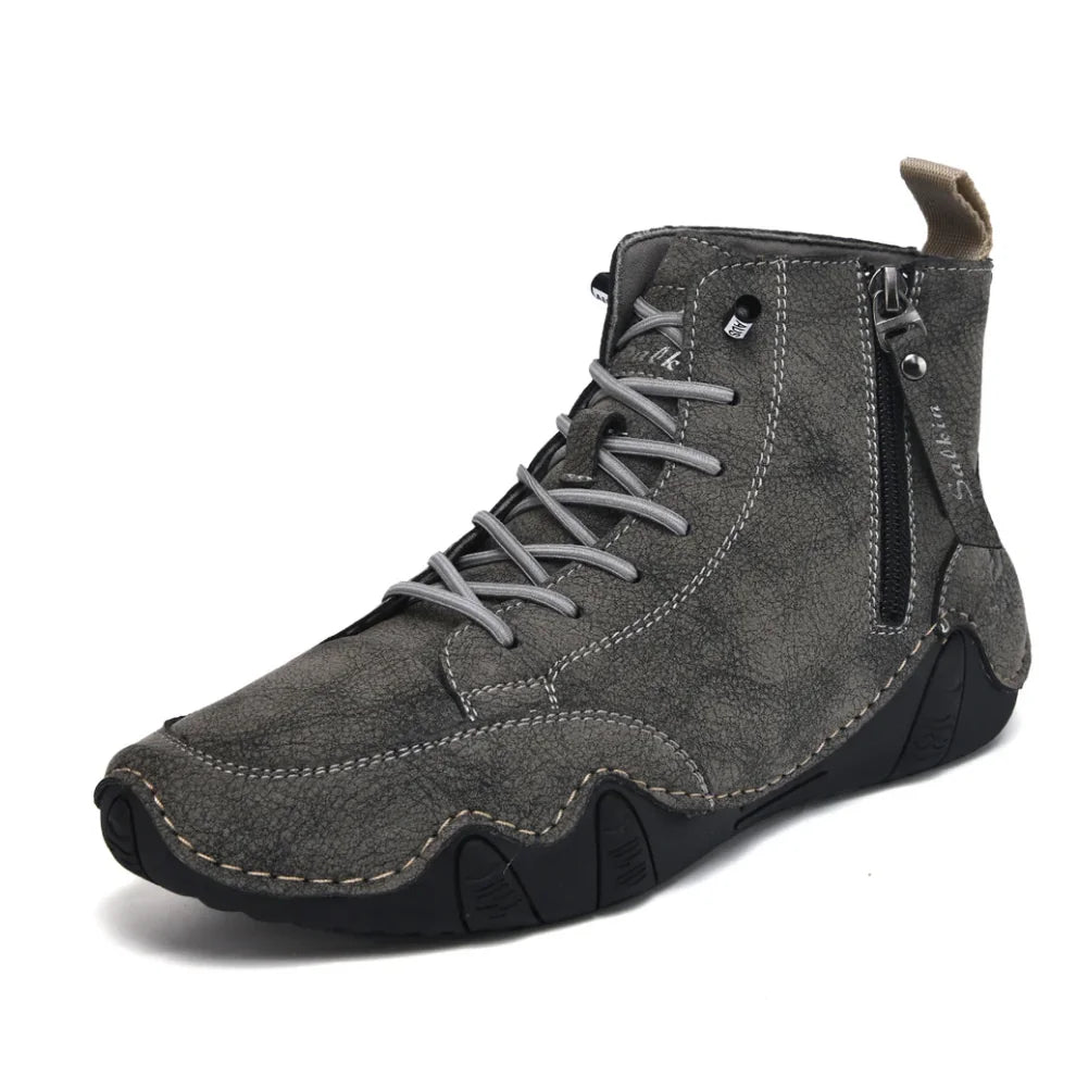 Chaussures Pieds-Nus Zippées Zero-Drop Cuir Vegan Déperlantes